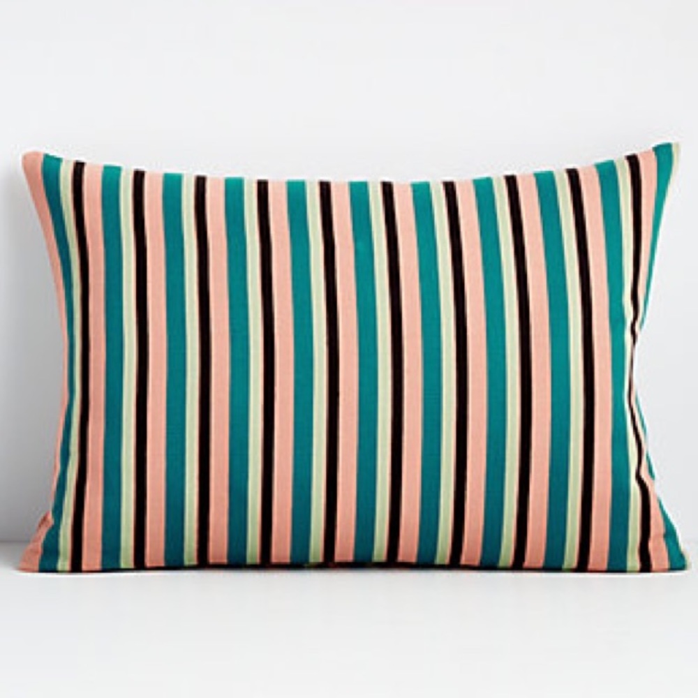 Crate&Barrel Multicolor Striped Accent Pillow